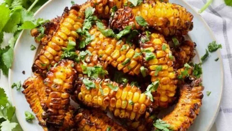 Delicious and crispy corn ribs prepared in an air fryer and oven