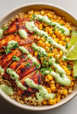 Vibrant Chicken and Corn Bowl with fresh vegetables and herbs