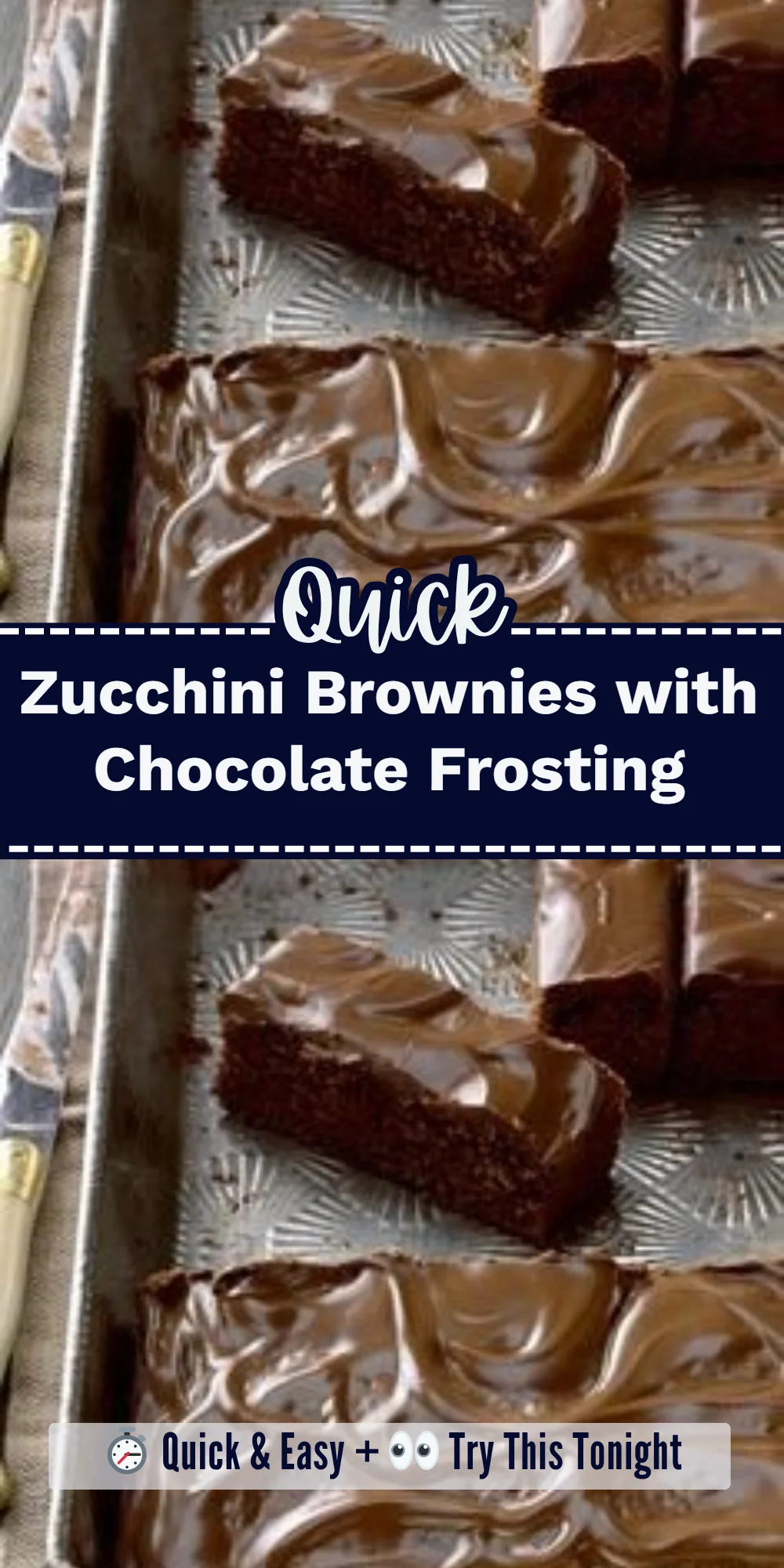 Zucchini Brownies with Chocolate Frosting